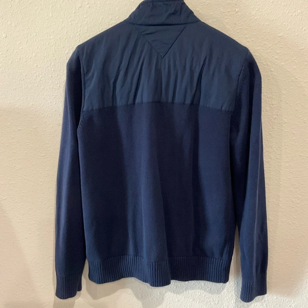 Tommy Hilfiger Rare Hybrid Track Jacket Collar Navy Vintage Sweater Men’s Size M